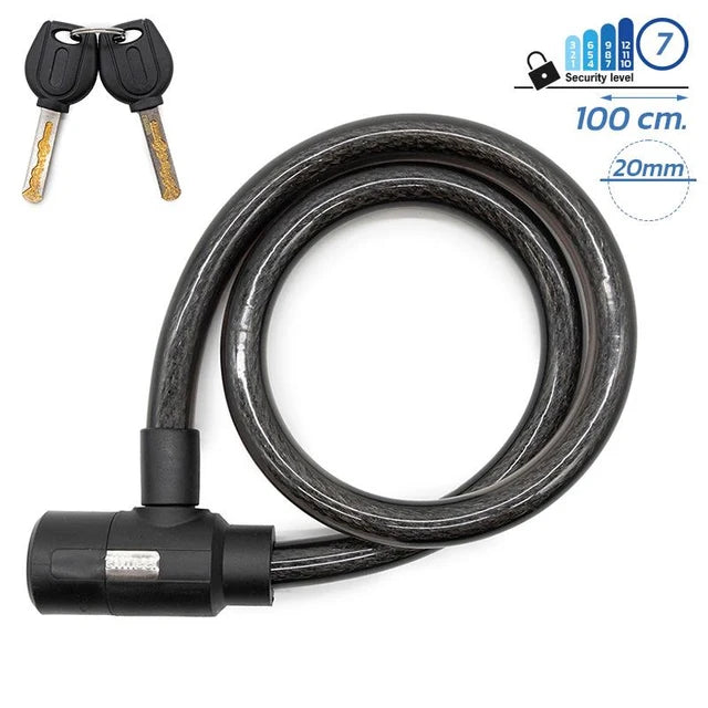 Candado de cable con llave Nivel 7