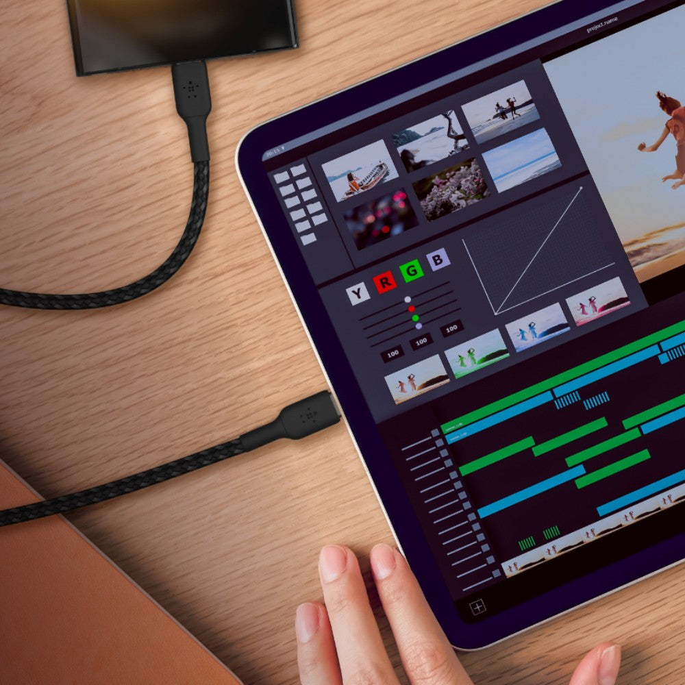 Belkin - Cable trenzado USB-C a USB-C, 1 metro