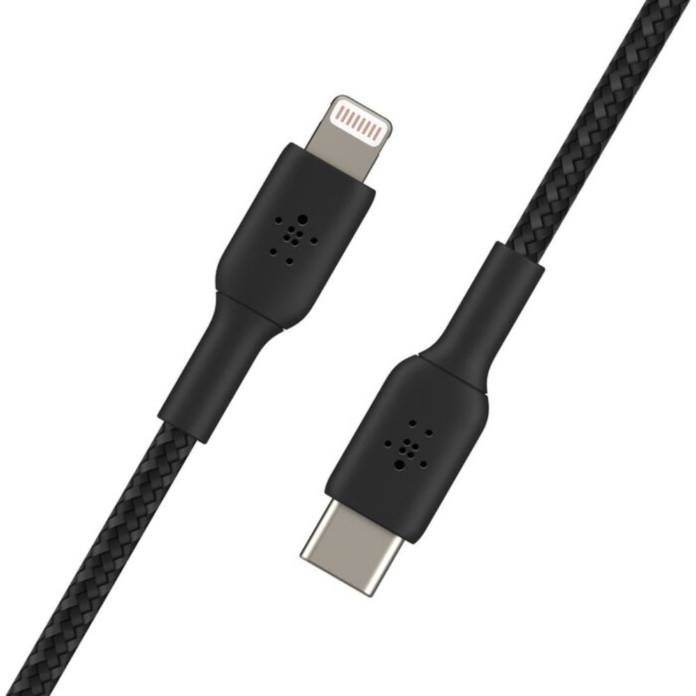 Belkin BoostCharge - Cable Trenzado USB-C a Lightning - 1 Metro - Color Negro
