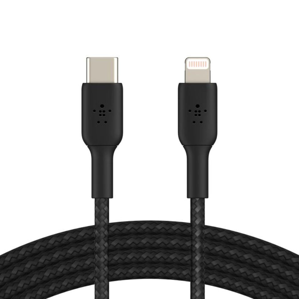 Belkin BoostCharge - Cable Trenzado USB-C a Lightning - 1 Metro - Color Negro