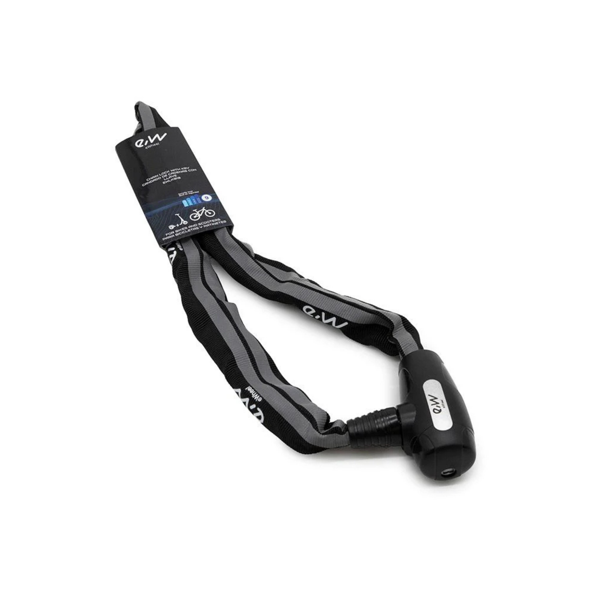 Candado Antirrobo de cadena con funda reflectante