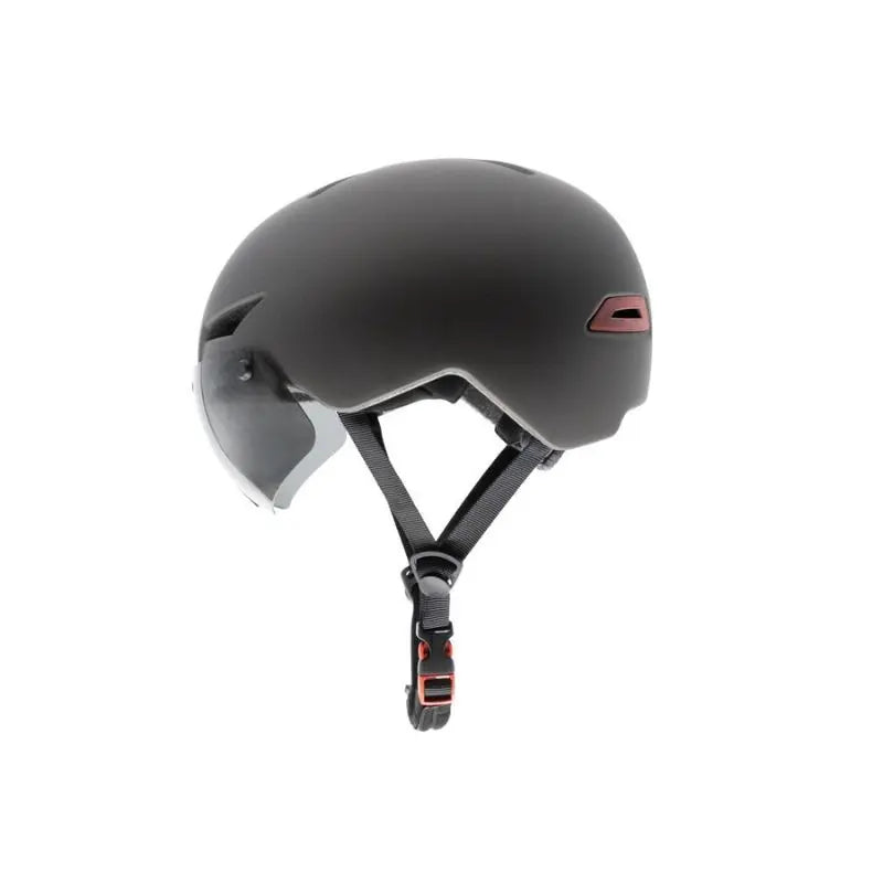 Casco de Seguridad con Intermitentes y Visera para Patinete Eléctrico