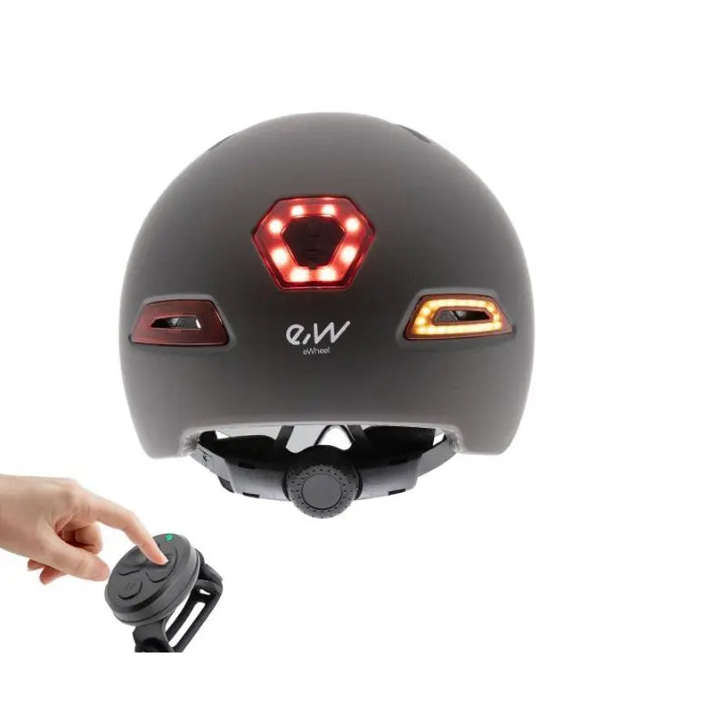 Casco de Seguridad con Intermitentes y Visera para Patinete Eléctrico
