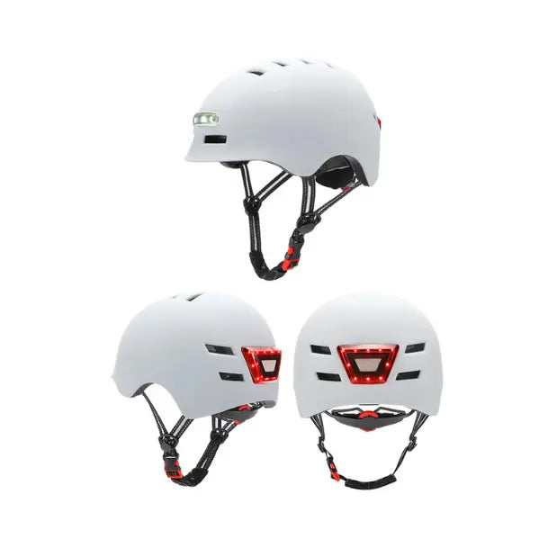 Casco de Seguridad con Luz Led para Patinete Eléctrico y Bicicleta