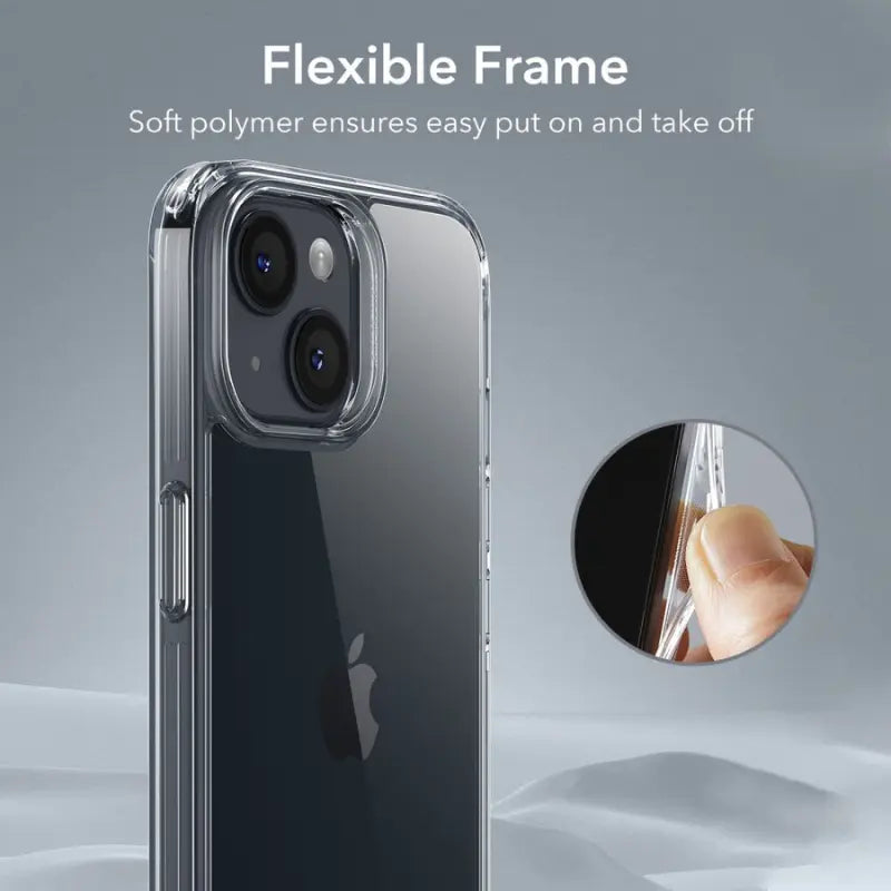 ESR Ice Shield - Funda iPhone 15 Plus Transparente