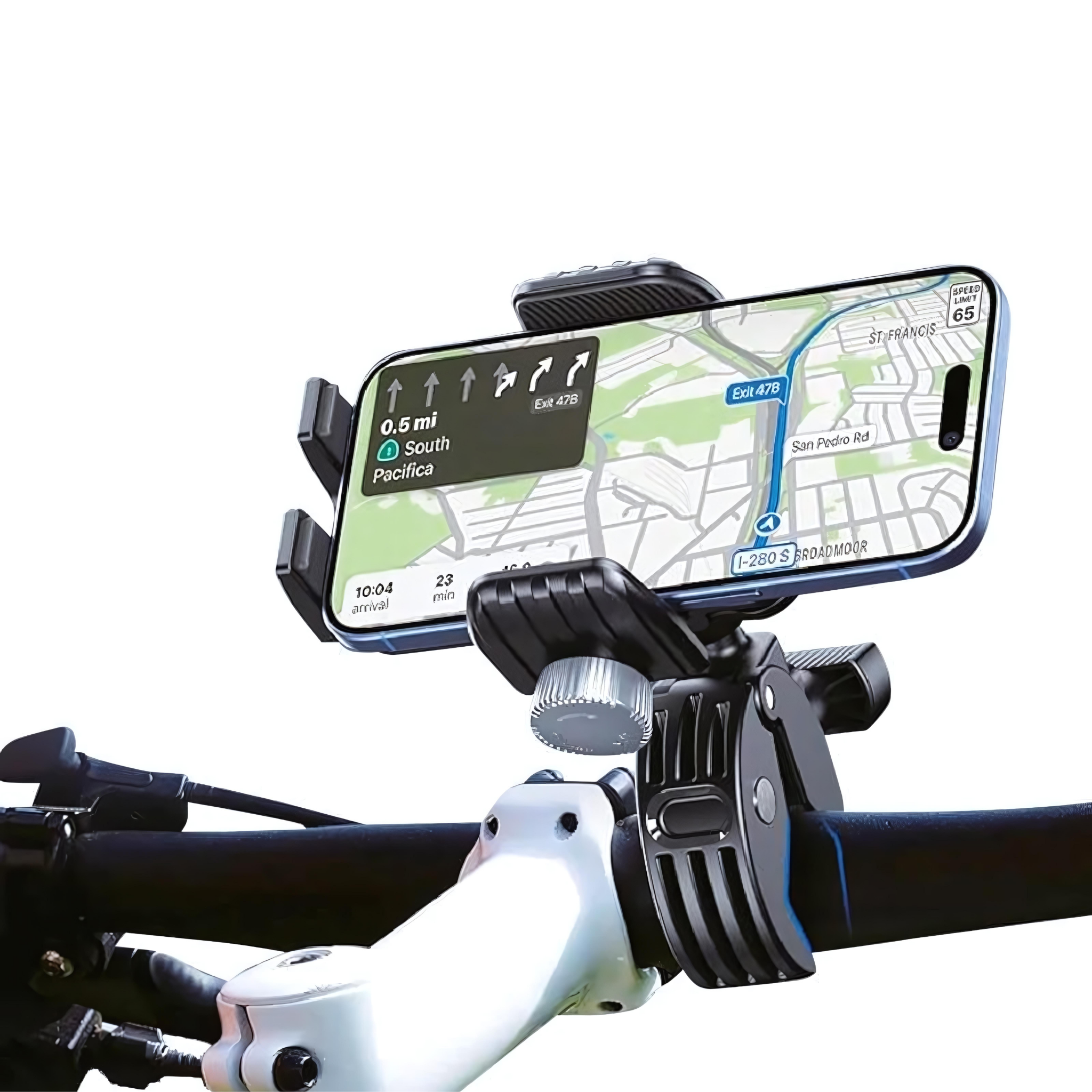 Soporte de móvil para patinete eléctrico con sistema antivibración