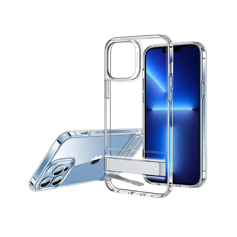 ESR Air Shield Boost - Funda iPhone 13 Pro Transparente con Soporte Kickstand