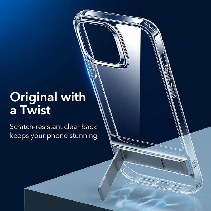 ESR Air Shield Boost - Funda iPhone 13 Pro Transparente con Soporte Kickstand