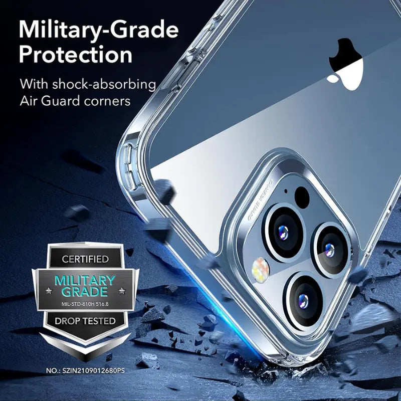 ESR Air Shield Boost - Funda iPhone 13 Pro Transparente con Soporte Kickstand
